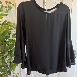 Loft black blouse w velvet